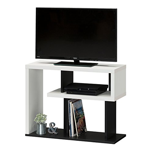 色：ホワイト&ブラック 【32V型テレビ用】 白井産業 テレビ台 ローボード テレビボード ユニーク 11,631円