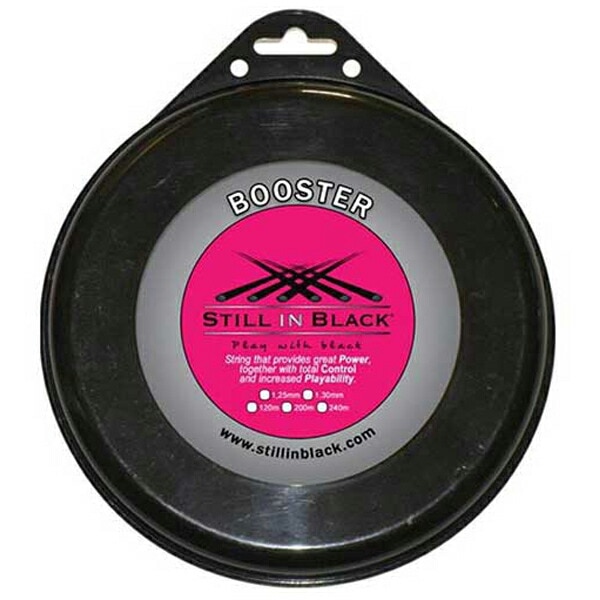 スティル イン ブラック(STILL IN BLACK) ブースター(1.25mm／1.30mm)200Mロール 硬式テニス ポリエステル ガット BOOSTER