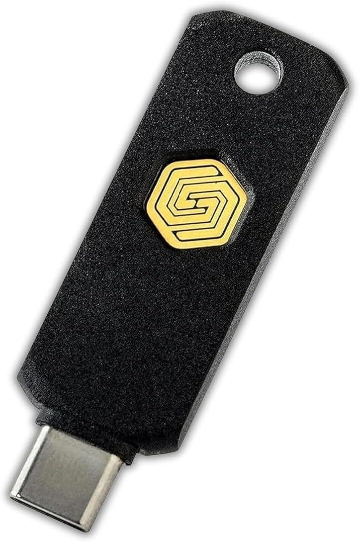 GoTrust Idem Key - C. USBセキュリティキー FIDO2 最高セキュリティレベルL2認定IP68防水 USB-C (クロム, Idem Key Type C)