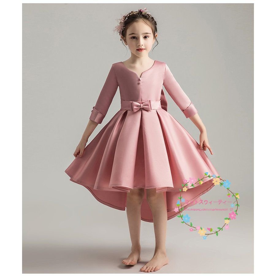 子供ドレス 安い 結婚式 レッド ワンピース キッズ 二次会 パーティードレス フォーマル 演奏会