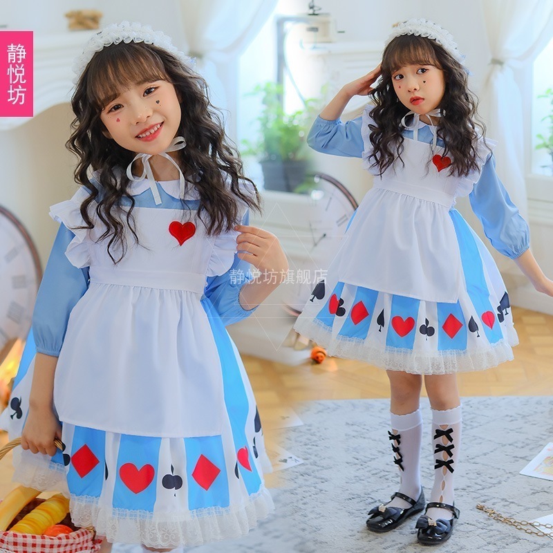 日本ロッテ こどもの日 ブルー 不思議の国のアリス メイド服 妖精の国 プリンセスドレス 田園衣装
