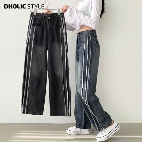 [メガ割りSALE]サイドステッチラインデニムパンツ・p630637