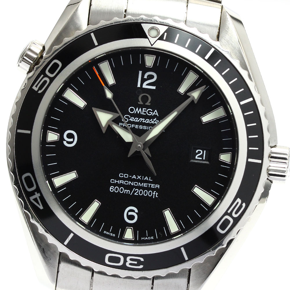 オメガ OMEGA 2200.50 シーマスター600 プラネットオーシャン デイト 自動巻き メンズ 保証書付き_869005【中古】