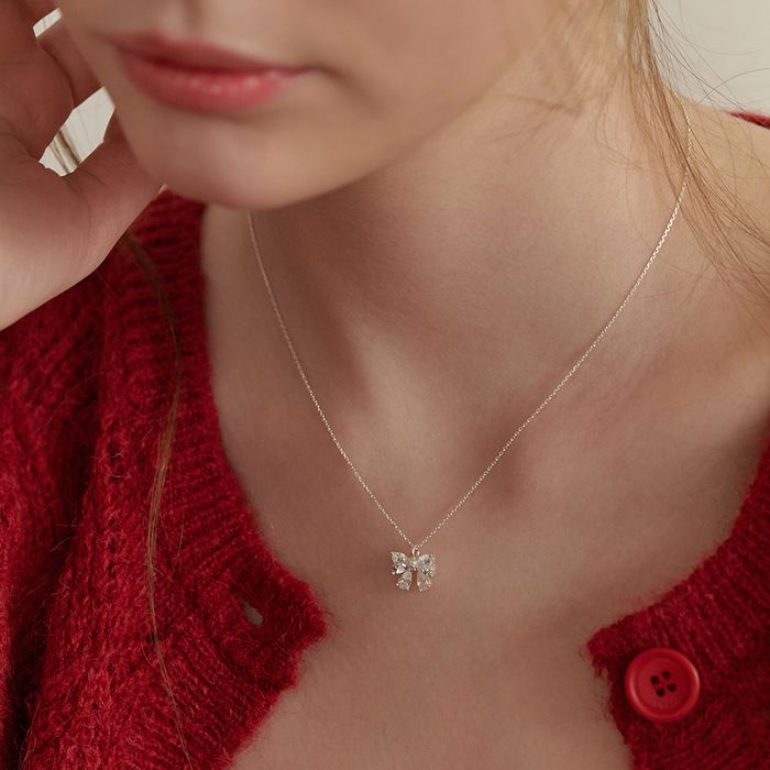 Twinkle Butterfly Ribbon Necklace 2色 おしゃれ アイドル愛用ブランド 韓国人気 韓国ファッション 6,830円