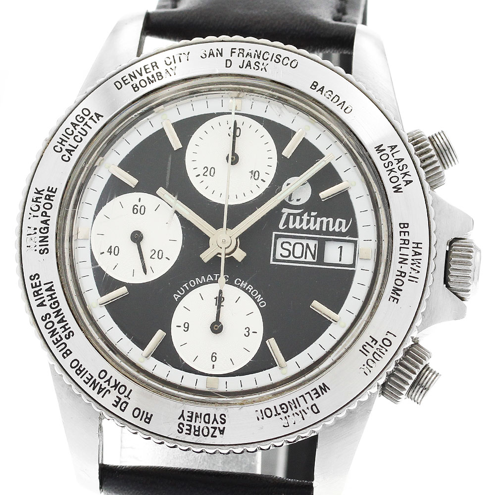 チュチマ TUTIMA 793 バルジュー7750 クロノグラフ デイデイト 自動巻き メンズ _919476【中古】