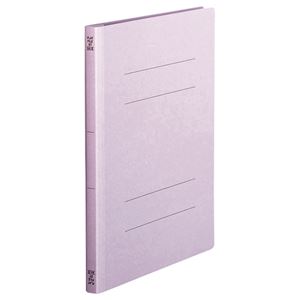 （まとめ） TANOSEE フラットファイル（スタンダードカラー） A4タテ 150枚収容 背幅18mm 紫 1パック（10冊） (×10セット)