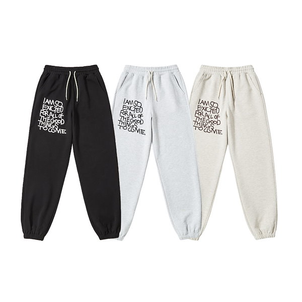 [LE SSERAFIM チェウォン 着用] [LMR] drawing lettering sweat jogger pants 韓国 アイドル  スウェットパンツ レディース メンズ ダンス