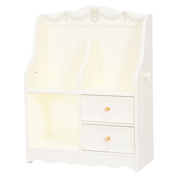 ランドセルラック（子供部屋家具/収納棚） 幅68.5cm 木製 引き出し収納付き ホワイト（白）