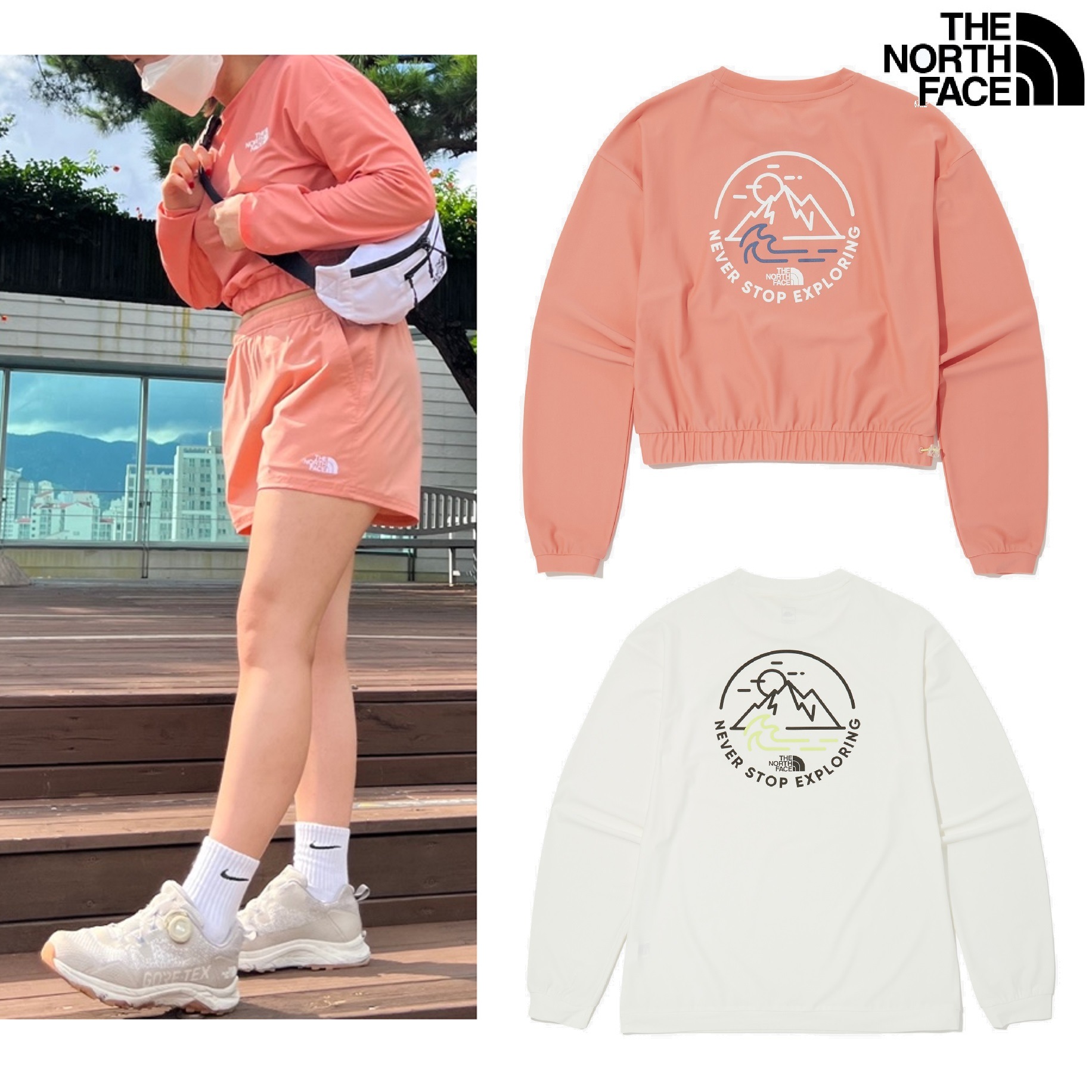 OCEAN WAVE MTM 2色 新商品 男女共用 カップルアイテム 韓国の人気 韓国ファッション 水着 レッシュガード 夏ファッション 女性服