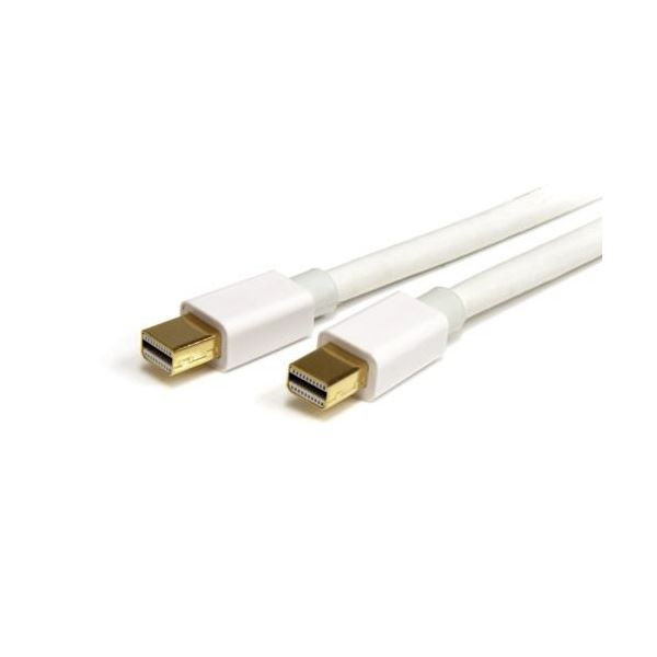 （まとめ） StarTech.com Mini DisplayPortケーブル 2m オス／オス ホワイト MDPMM2MW 1本 (×3セット)