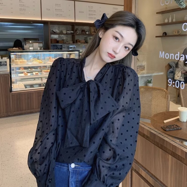 トップス シャツ ブラウス 長袖 ボリューム袖 ボウタイ ストレート リボン 前開き 透け感 ボタン かわいい 大人可愛い きれいめ カジュアル 大人 上品 おしゃれ お洒落 レトロ 大人女子 7,542円