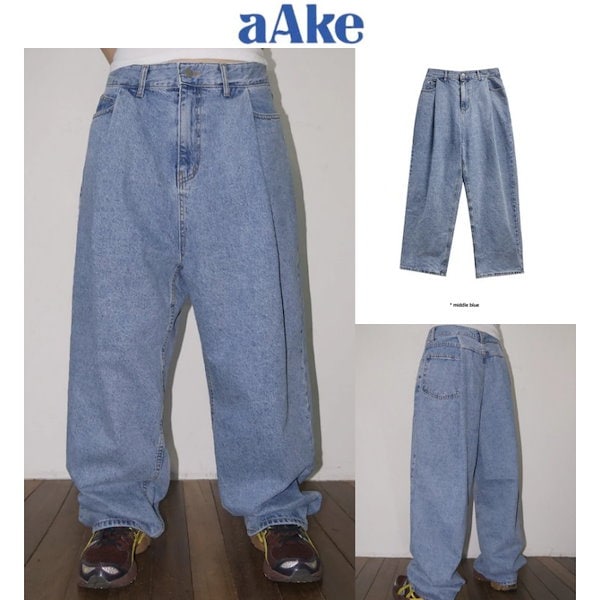 【AAKE】TUCK WIDE DENIM