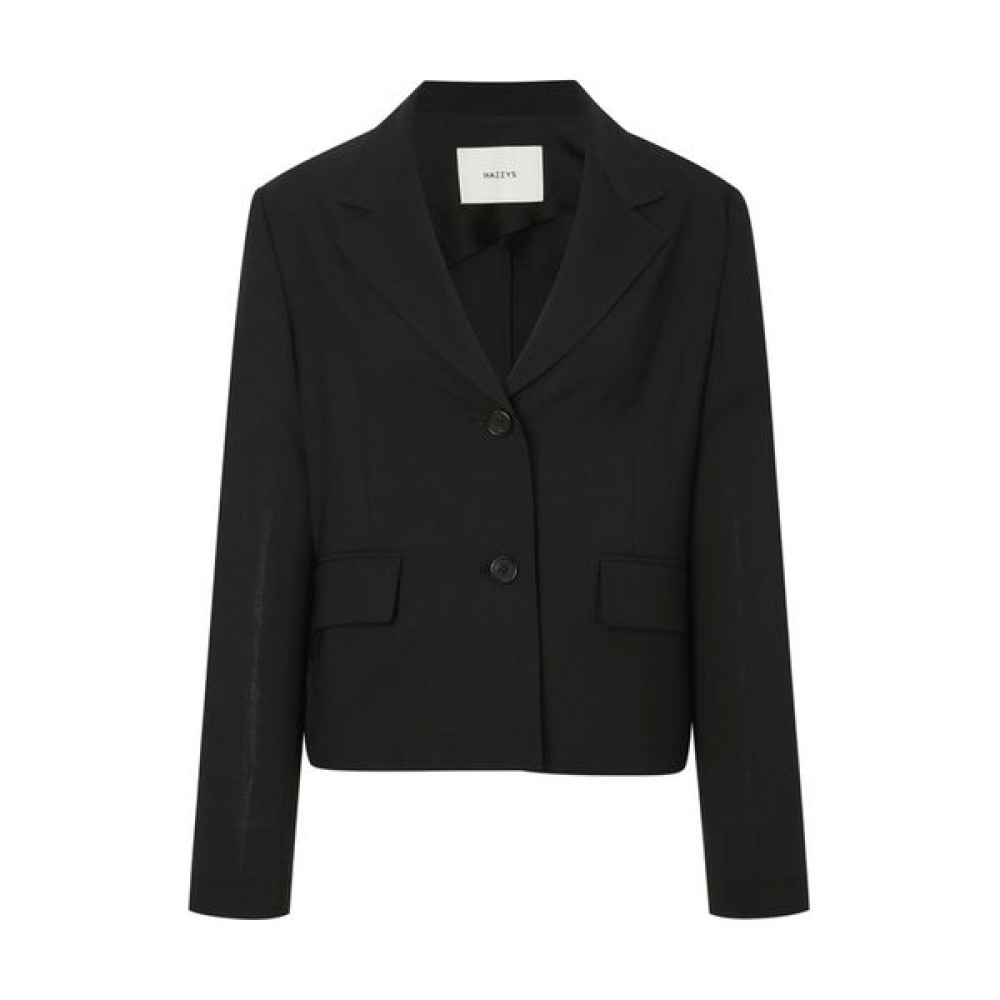 [ヘッジズレディース] 25SS ポリブレンドサマーシングルショートジャケットブラック HSJA5B391BK 26,839円