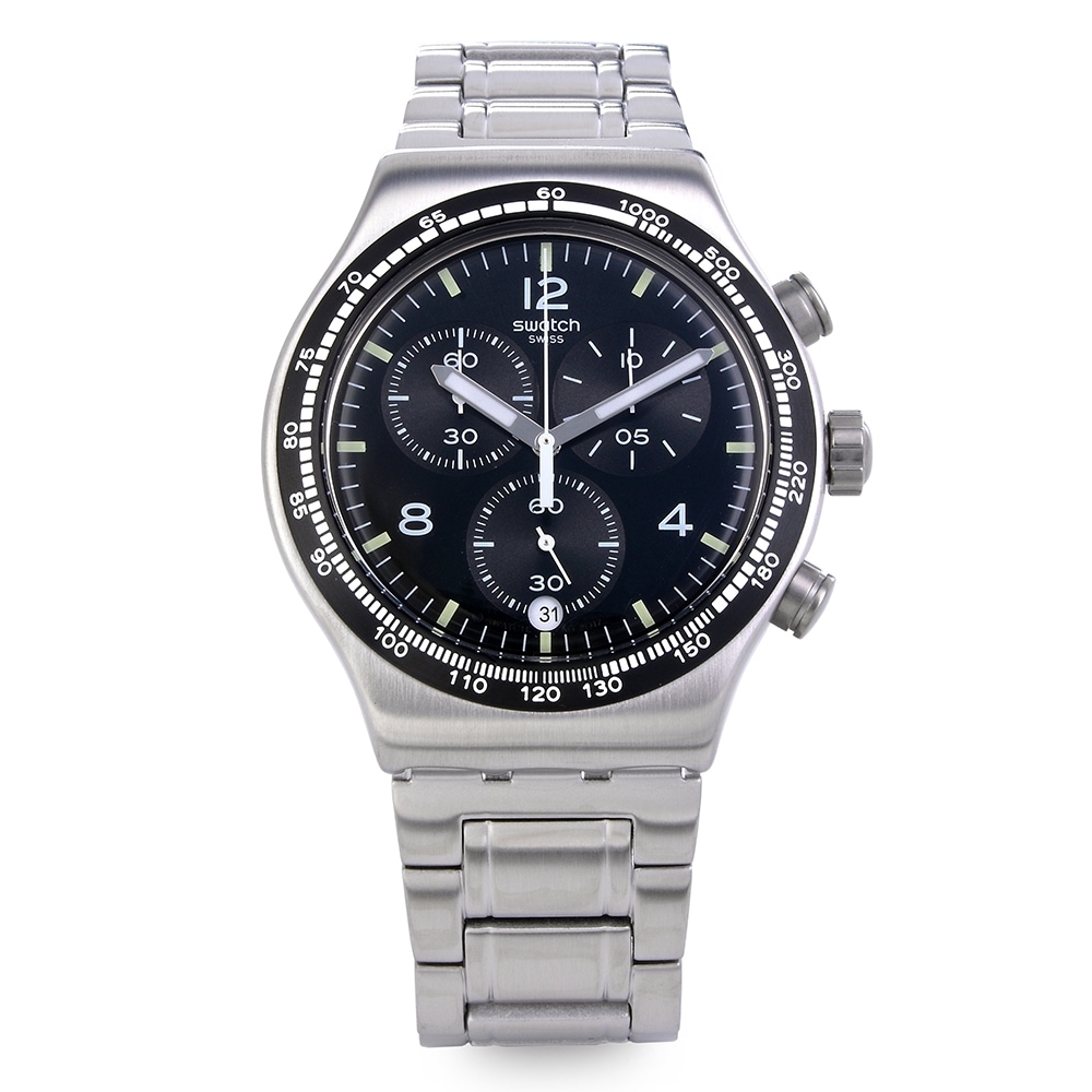 スウォッチ ユニセックス ウレタン時計 YVS444GC CORE NIGHT FLIGHT