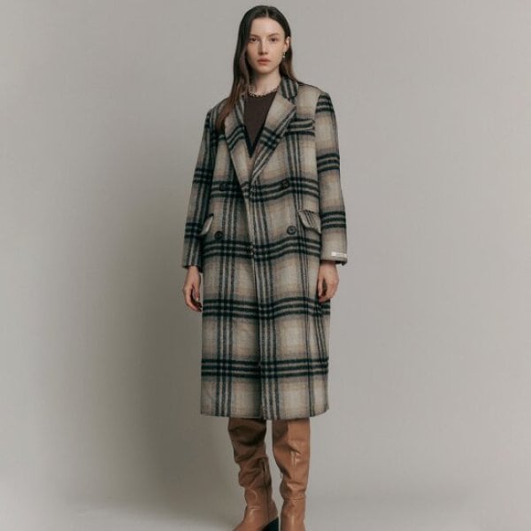 MAXZA/クラシック/チェック/仕立て/ハンドメイド/ロング/コート