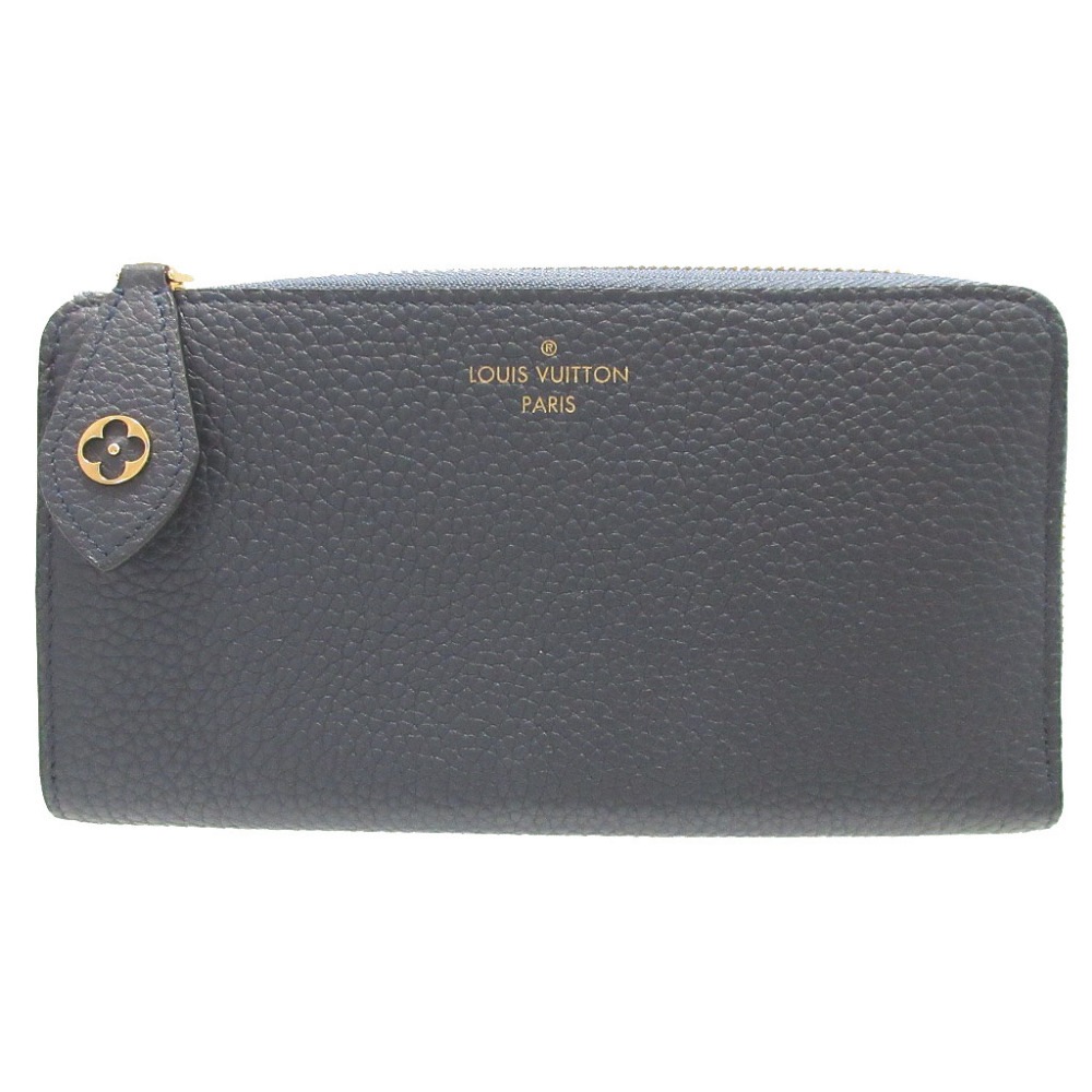 新品同様 ラウンドファスナー ポルトフォイユ コメット M68582 長財布 レザー/トリヨンレザー ブルーマリーヌ LV 0054【中古】 レディース