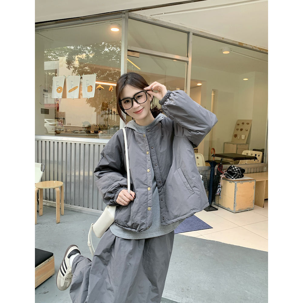 【人気アイテム】レディースファッション レディース 2025 冬新作 夾棉加厚保温ロングスリーブ綿服 韓国風ファッション ロングスカート 2 点セット