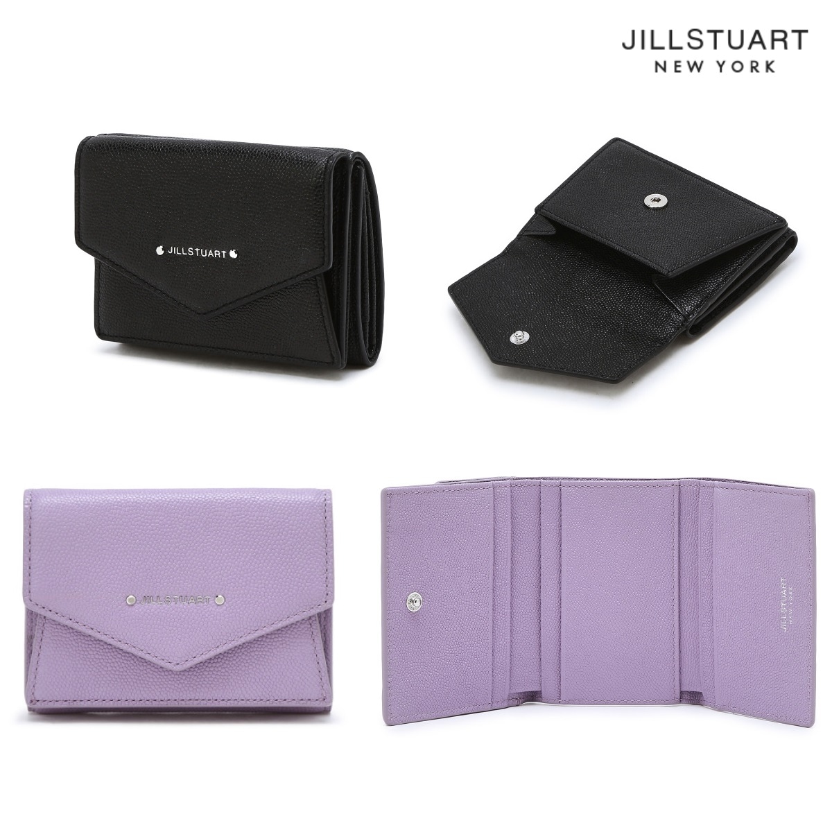 [24SS][ZIPSTORY] Logo point cowhide bifold wallet 2色 新商品 韓国人気 韓国ファッション 半財布 コイン財布