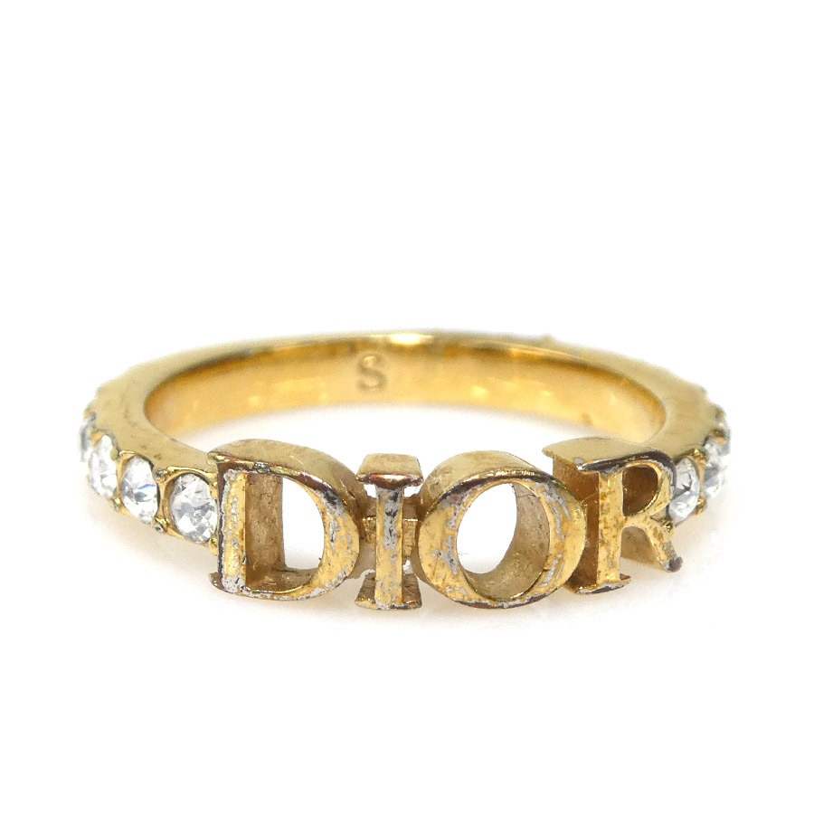 クリスチャンディオール Christian Dior リング・指輪 メタル/ラインストーン ゴールド レディース 10.5号 e60890