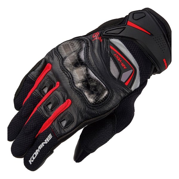 GK-224 CARBON LEATHE MGLV BK/RED 2XL 06-224/BK/RD/2XL