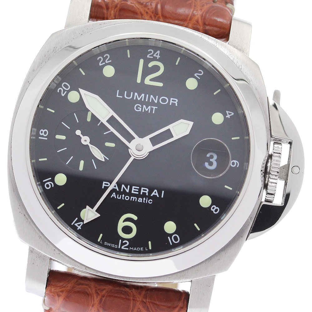 パネライ PANERAI PAM00159 ルミノール GMT デイト 自動巻き メンズ 良品 箱付き_904308【中古】