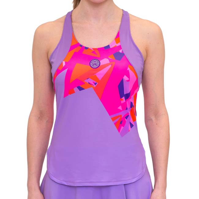 「海外サイズ」BIDI BADU(ビディバドゥ) 2024 FA レディース SPIKE ゲームタンクトップ W1580028-LIPK ライラック×ピンク(24y6mテニス用ゲームウェア)