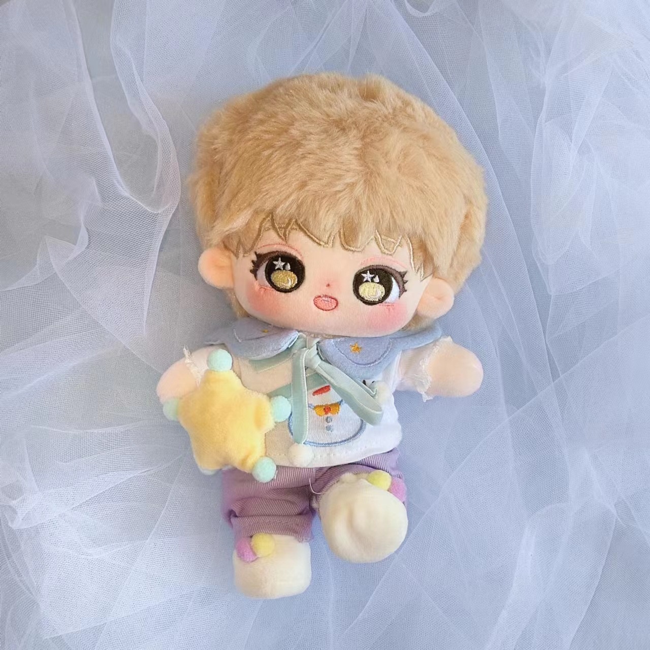 微米粒綿人形星眼ぬいぐるみ 20cm 無属性 本体 着せ替え人形属性なし裸人形服なしぬいぐるみ