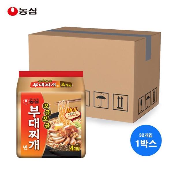 農心 ブクブク プデチゲ麺 4入 マルチパック x 8P (32袋)韓国麺類