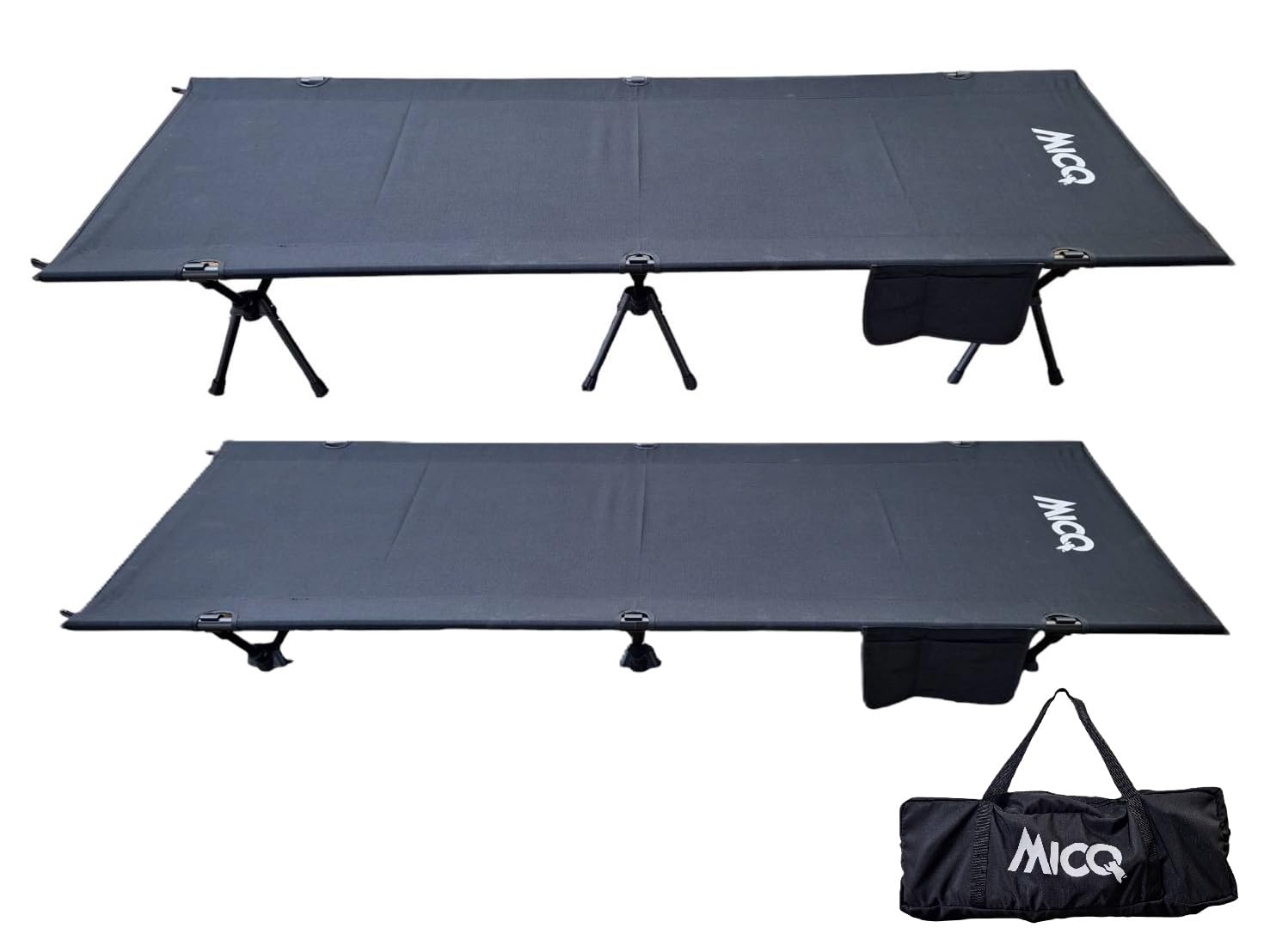 コット 折りたたみベッド 超軽量アウトドア用ポータブルキャンプベッド 簡単設置 防水加工 収納バッグ付き 登山・キャンプ・野外フェス 説明書付き ハイ/ロー切替可能 [並行輸入品]