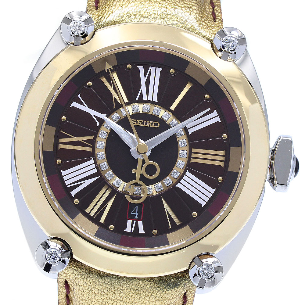 セイコー SEIKO SBLM006/8L36-00D0 ガランテ GMT ダイヤ 自動巻き メンズ 内箱付き_906572【中古】