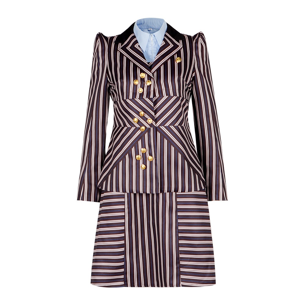 魔法の悪魔女コスプレ衣装グリンダの悪魔女エフバの格子スカートコスプレハロウィン演出衣装