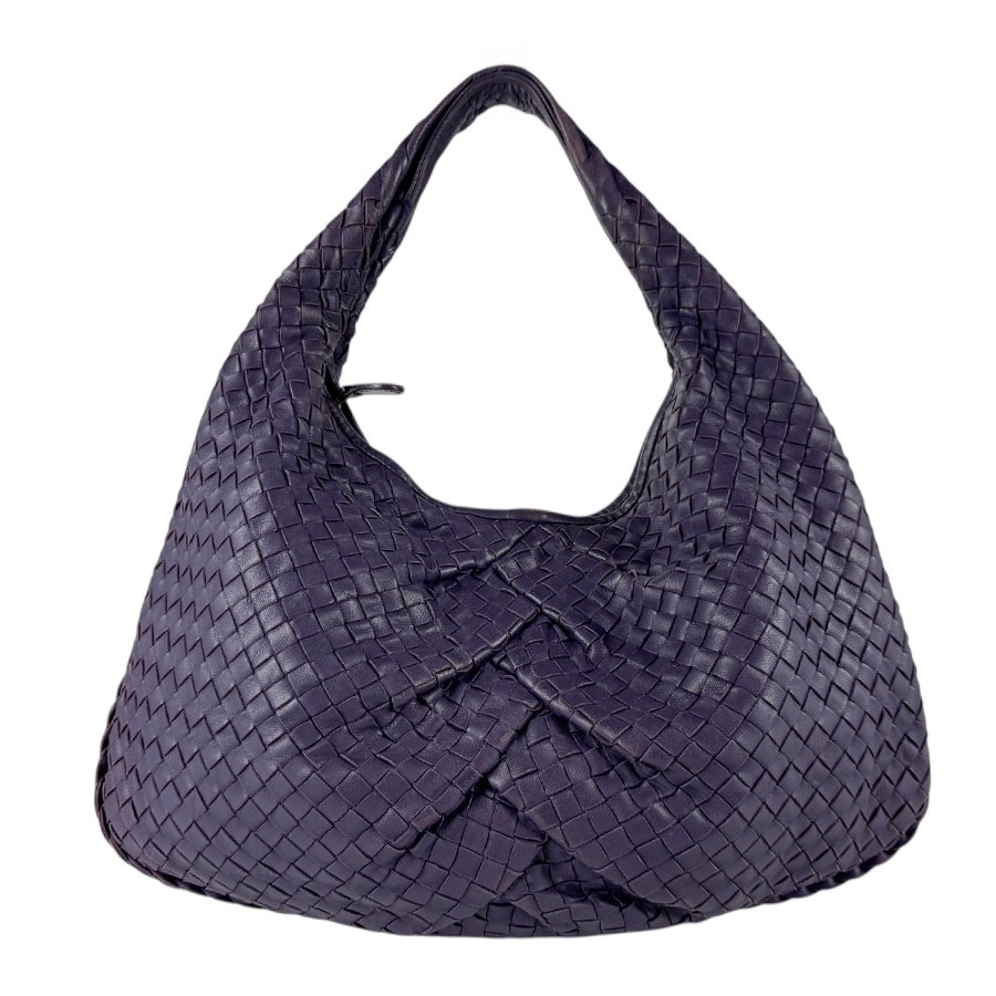 ボッテガヴェネタ BOTTEGAVENETA ショルダーバッグ イントレチャート レザー パープル ゴールド レディース z4833