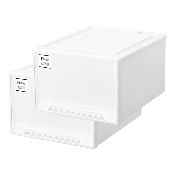 天馬(Tenma) フィッツクローゼット ワイドL-53(箱仕様2個組) ホワイト