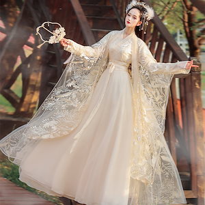 ジンスタイルの腰丈の妖精のようなエレガントで超妖精の秋冬衣装を着た女性用漢服