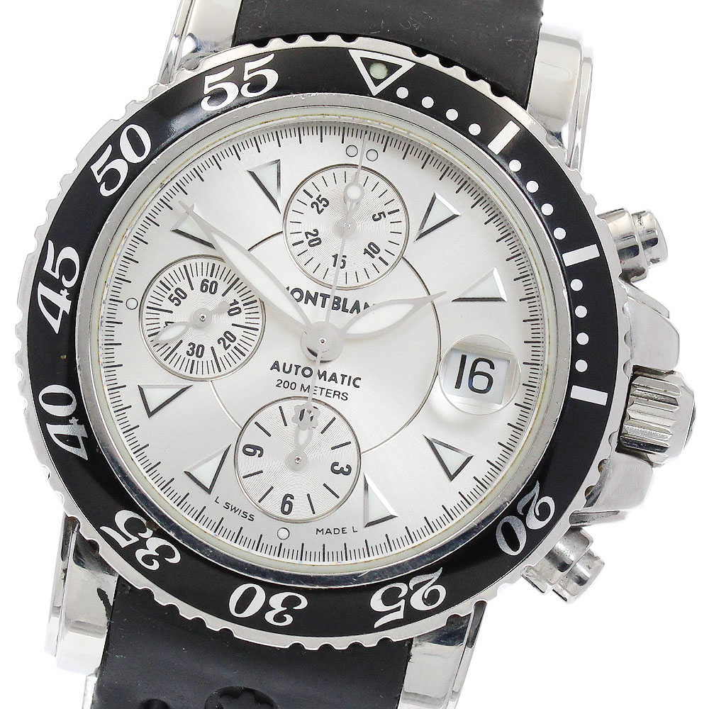 モンブラン MONTBLANC 7034 マイスターシュティック クロノグラフ 自動巻き メンズ 箱・保証書付き_894259【中古】