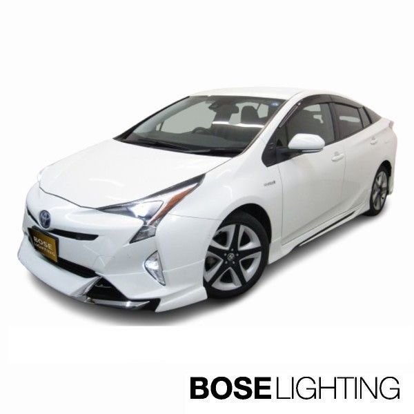 トヨタ　メッキ＋LED付きABS製 50系 プリウス 前期 ハーフエアロ 3点セット サイドステップ リアハーフエアロ フルエアロ