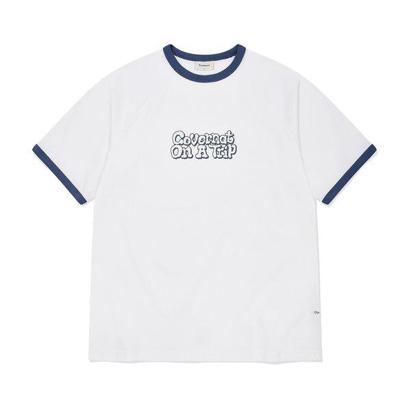 オン ア トリップ グラフィック リンガー Tシャツ ホワイト CO2602ST48WH