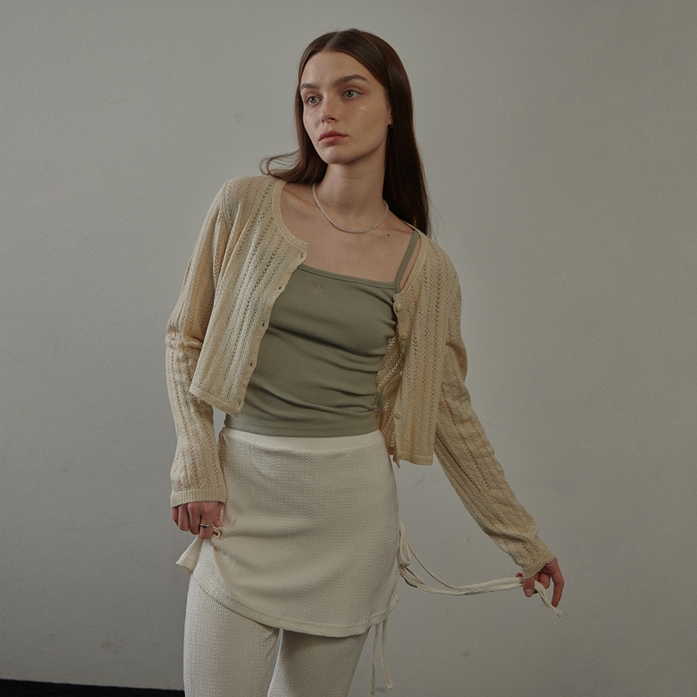 Mauve Punching Cardigan