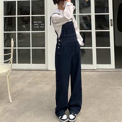 オールインワン オーバーオール ワイドパンツ ワイド デニム かわいい 大人可愛い きれいめ シンプル カジュアル 大人 上品 おしゃれ お洒落 かっこいい レトロ 大人女子 こなれ感 ラフ