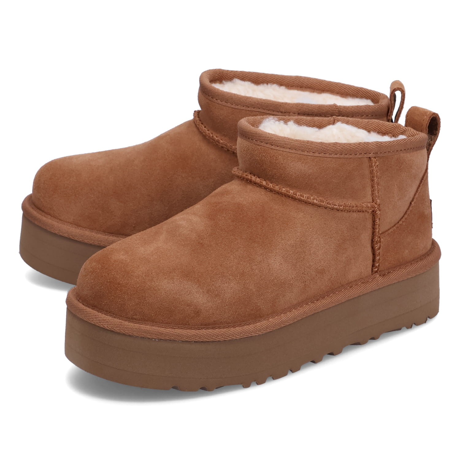 ウルトラミニ プラットフォーム ムートンブーツ クラシック キッズ 厚底 チェストナット 1157791K