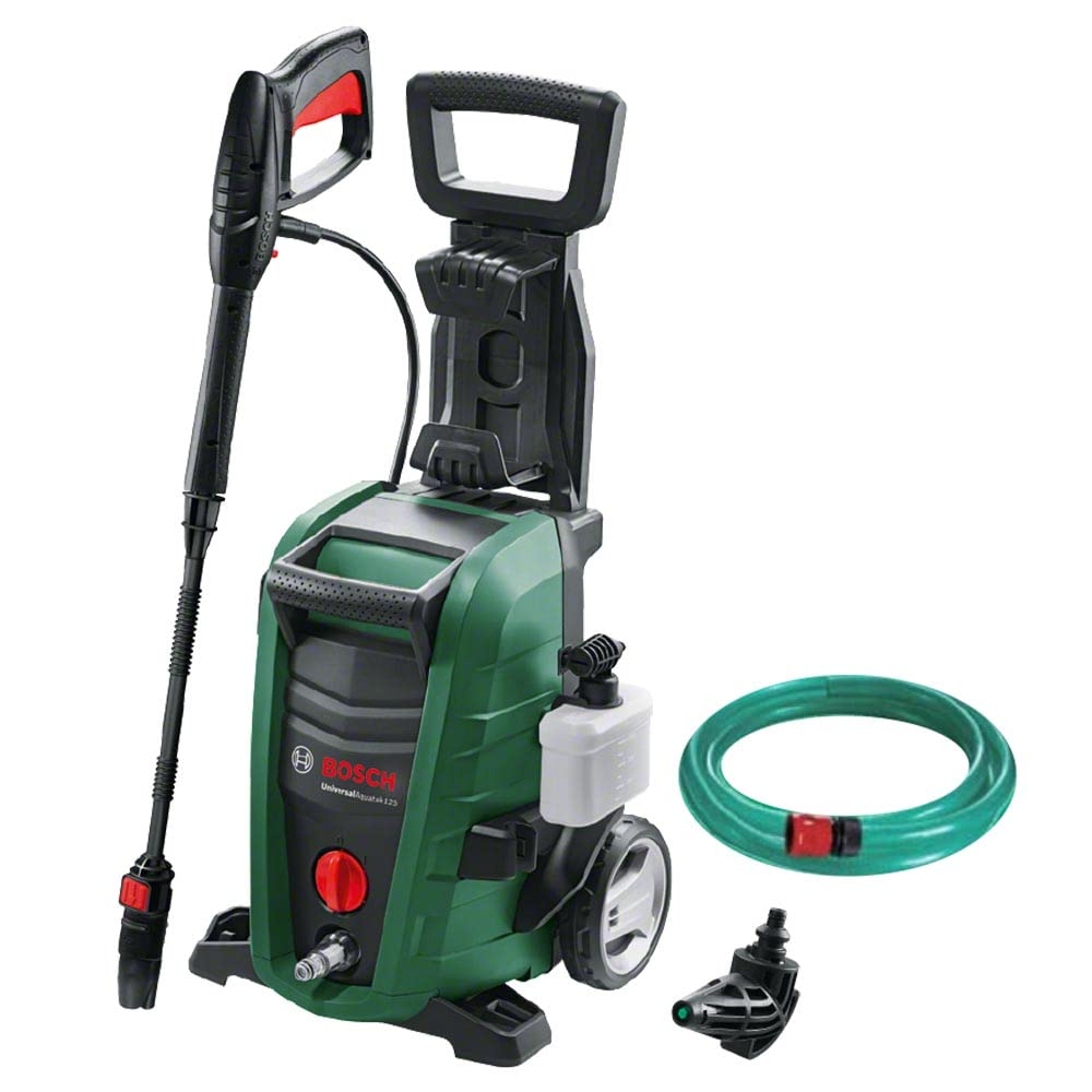 ボッシュ(BOSCH) 高圧洗浄機 1500W 最大許容圧力12MPa パワフル洗浄 コンパクト収納 [8m高圧・3m水道ホース・車輪付き] UA125 クリーナー