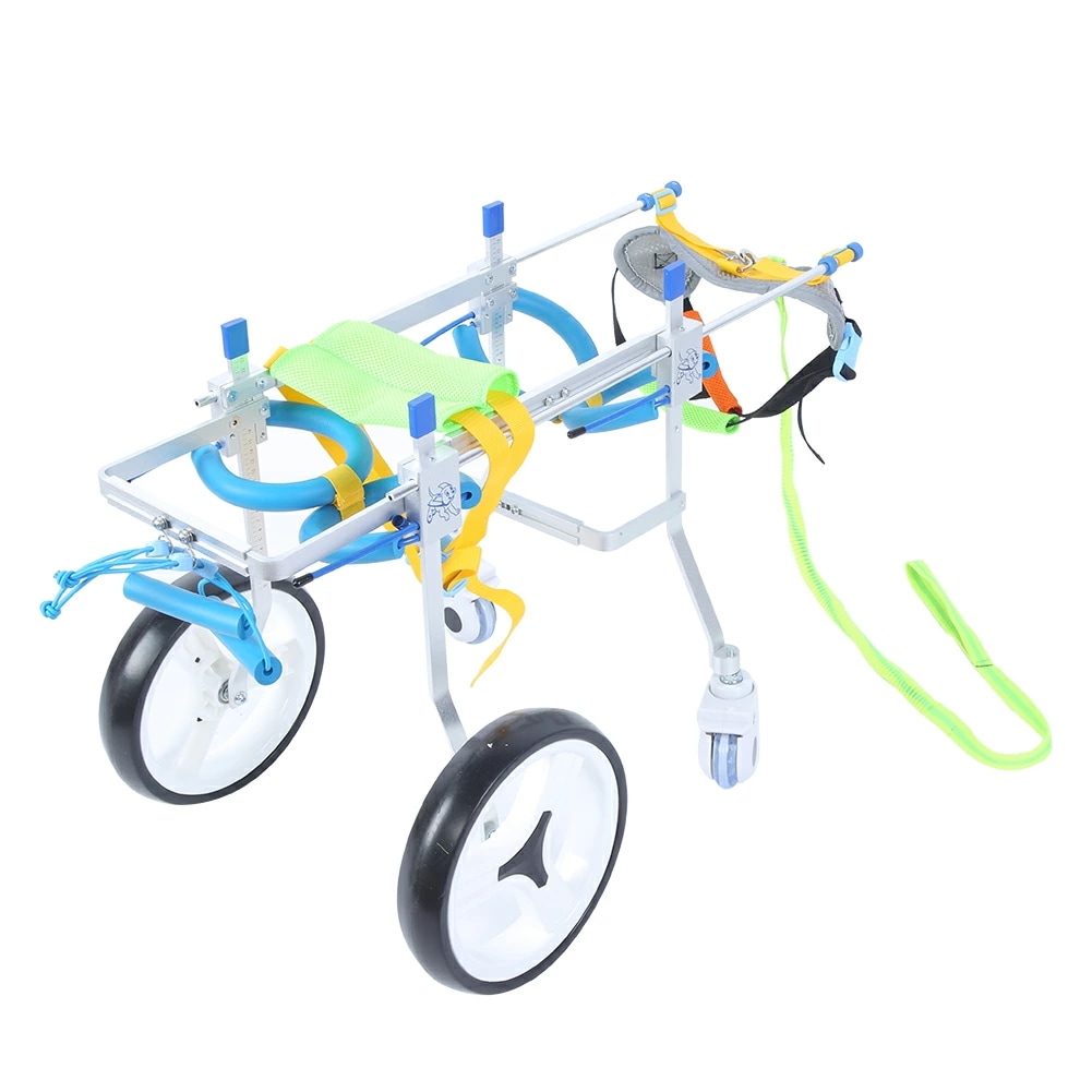 犬用車椅子 調節可能な犬用カート/車椅子 小型犬用の4輪ペットリハビリテーションカート 後肢リハビリ用の障害者用犬用歩行車 組み立てが簡単(M)