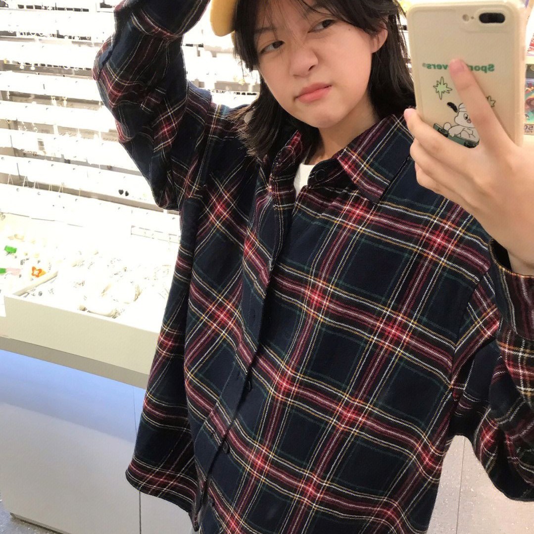 レトロ 学生 チェック シャツ レディース アウター ゆったり インナー トップス 長袖 シャツ アウター38746