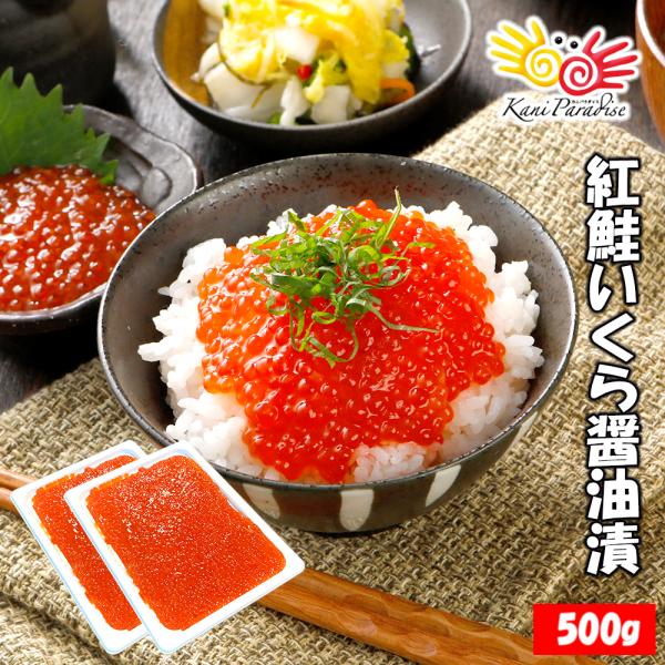 いくら醤油漬け ( 紅鮭 ) 紅鮭いくら 500g ( 250g*2パック ) イクラ 小粒 海鮮丼 軍艦 ちらし 寿司 食品 ギフト 贈り物