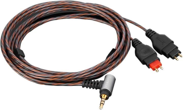 ヘッドホンケーブル 2pin リケーブル バランス 交換用 HD650 HD600 HD580に対応 マイクなし 4芯 L型 単結晶銅( 2.5mm)