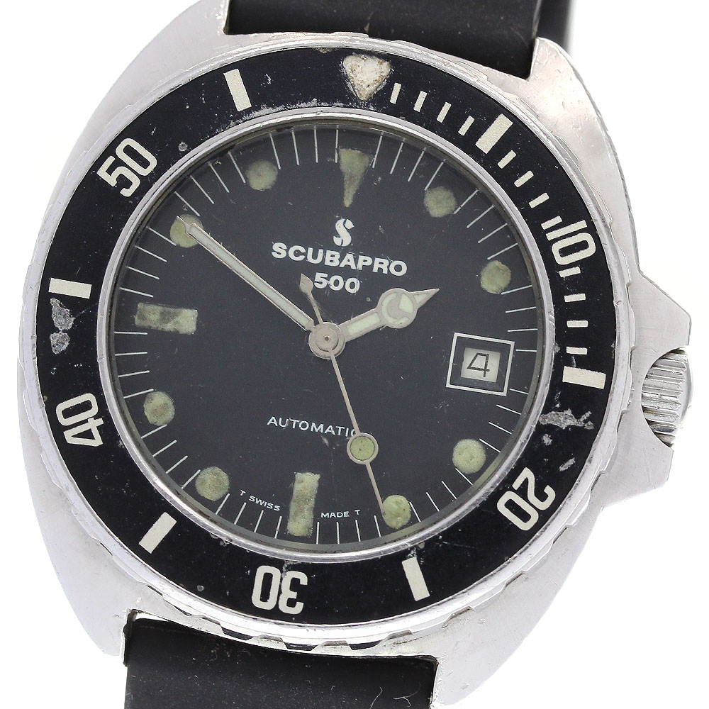 訳あり スキューバプロ SCUBAPRO 67155 デイト 自動巻き メンズ _834384【中古】