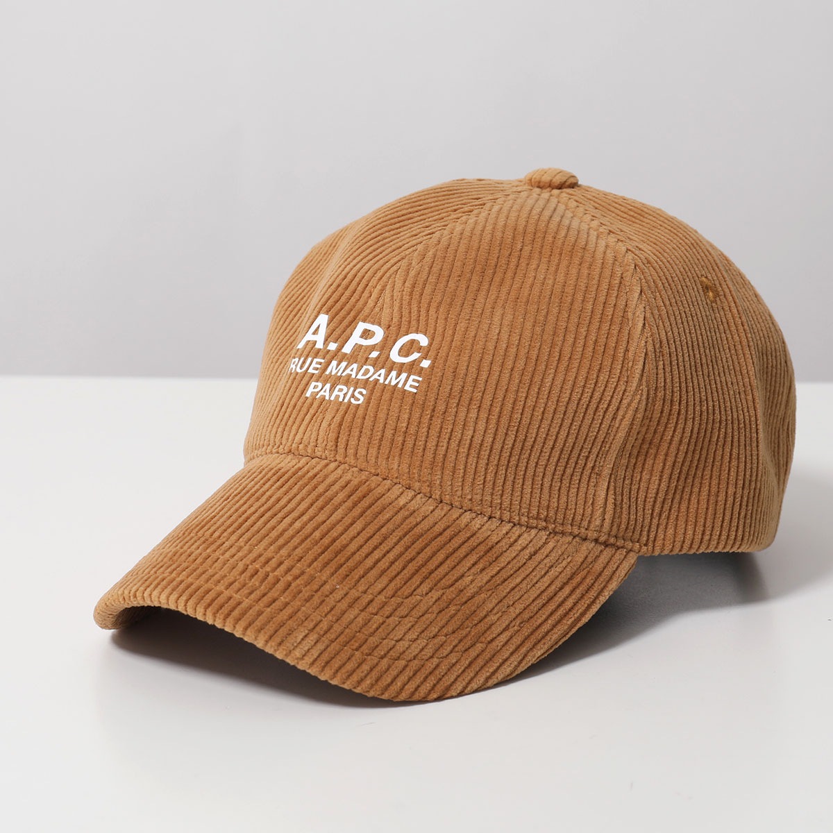 APC A.P.C. アーペーセー キャップ Charie COHBB M24163 メンズ コーデュロイ ロゴ キャスケット 帽子 CAF