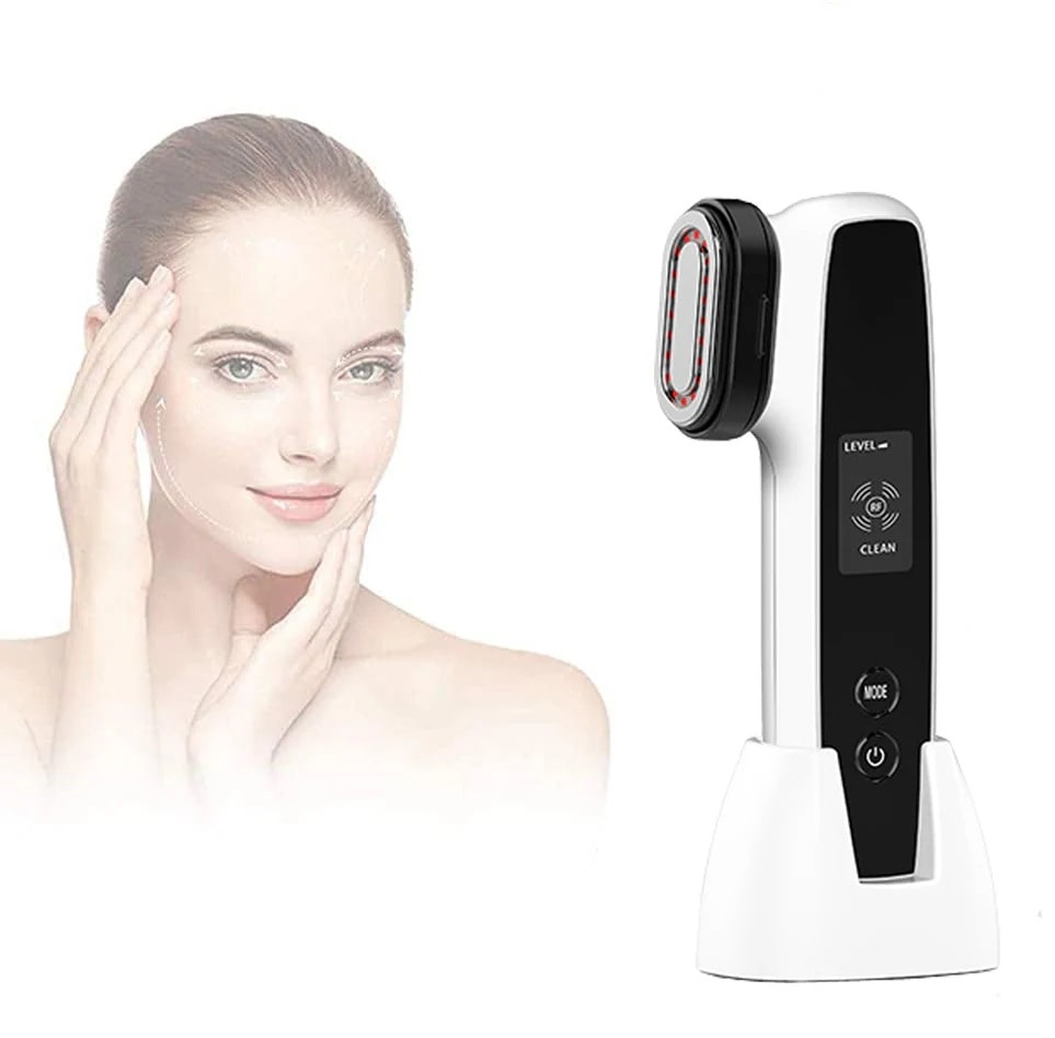 射頻美顔器 目元ケア 温熱振動 イオン導入 浸透 毛穴ケア 美肌 小顔 保湿 フェイスケア