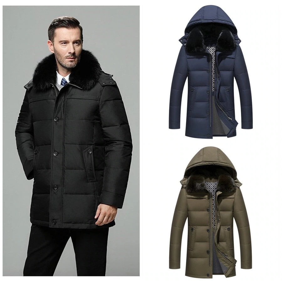 Hot!!!ダウンコート　メンズ　ダウンジャケット　メンズコート ボア付き　ダウンジャケット　ビジネス 防寒 防風