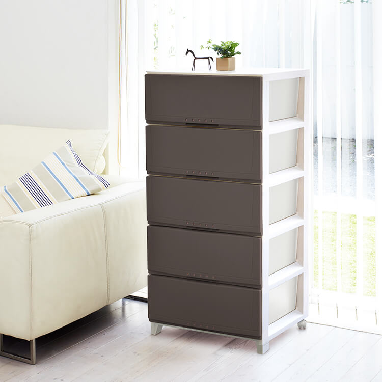 天馬 5405(ル-ムケ-スBR) プロフィックス ルームケース（5段タイプ/幅54cm/ブラウン） 5405ルムケスBR